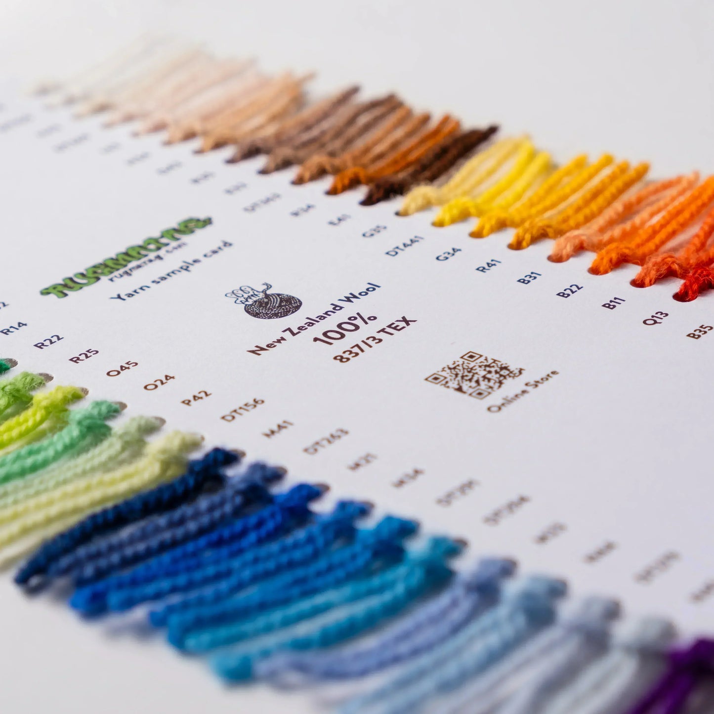 ウール毛糸サンプル(カラーチャート)