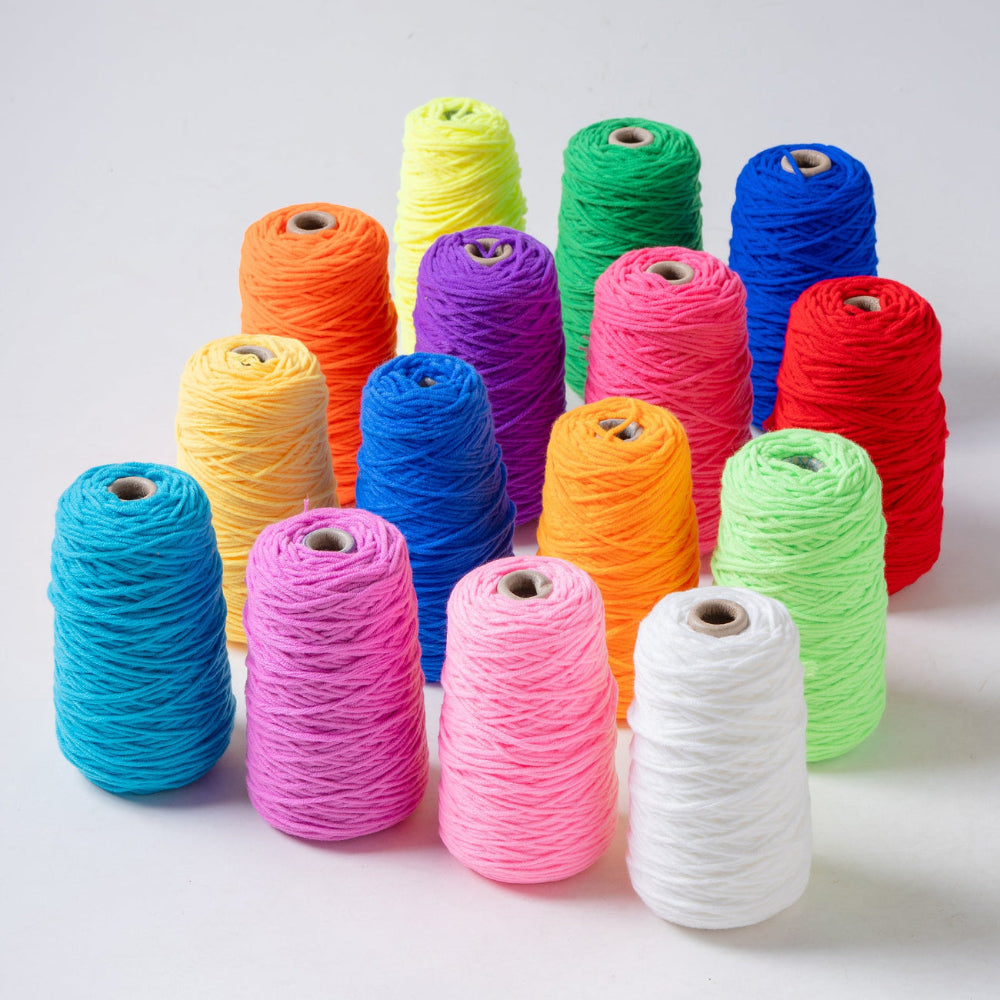 ビビッドカラー毛糸15色セット｜タフティング用ソフトアクリル｜RUGMATAG
