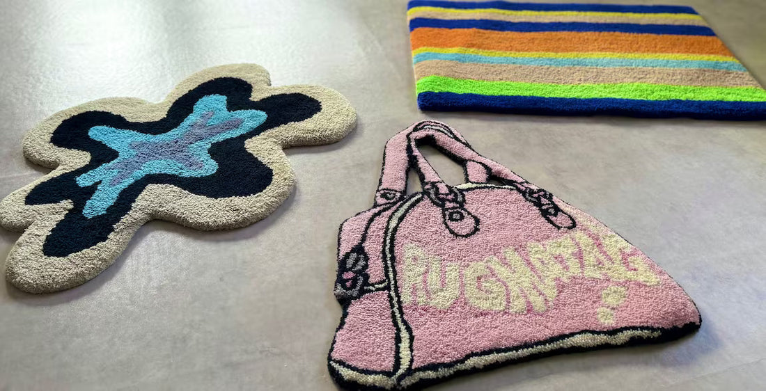 【比較】タフティング用毛糸3種｜毛糸を変えるだけで仕上がりが変わる