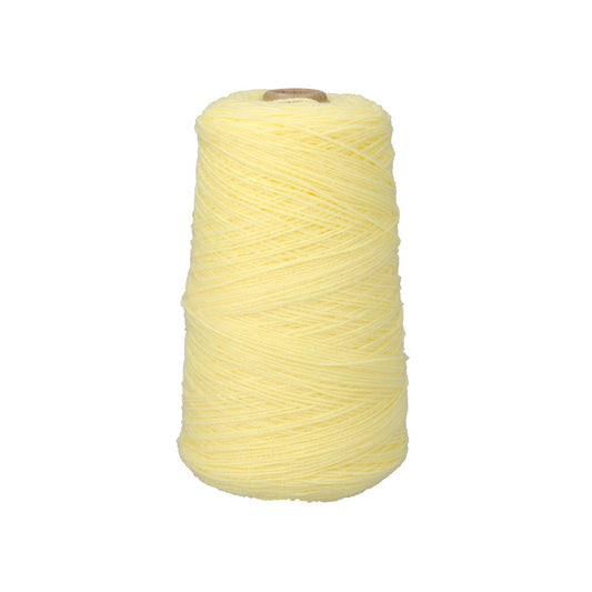 タフティング用 国産アクリル毛糸MB210 イエロー　黄色　品番600 コーン糸｜ラグ制作素材の単体商品写真